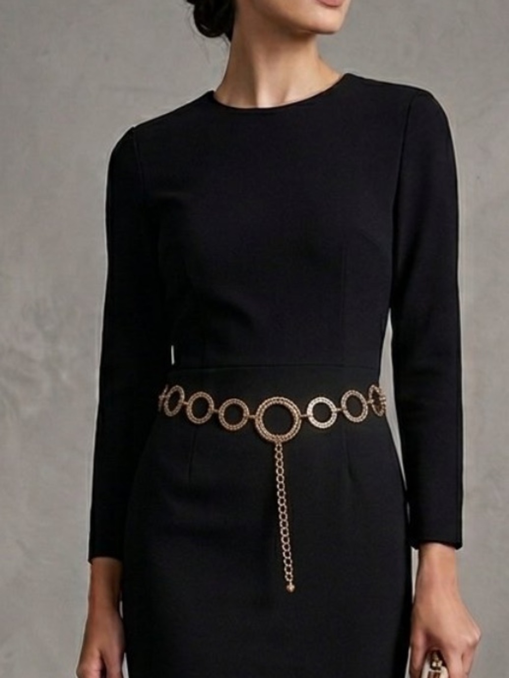 Gold Link Circle Statement Belt
45”